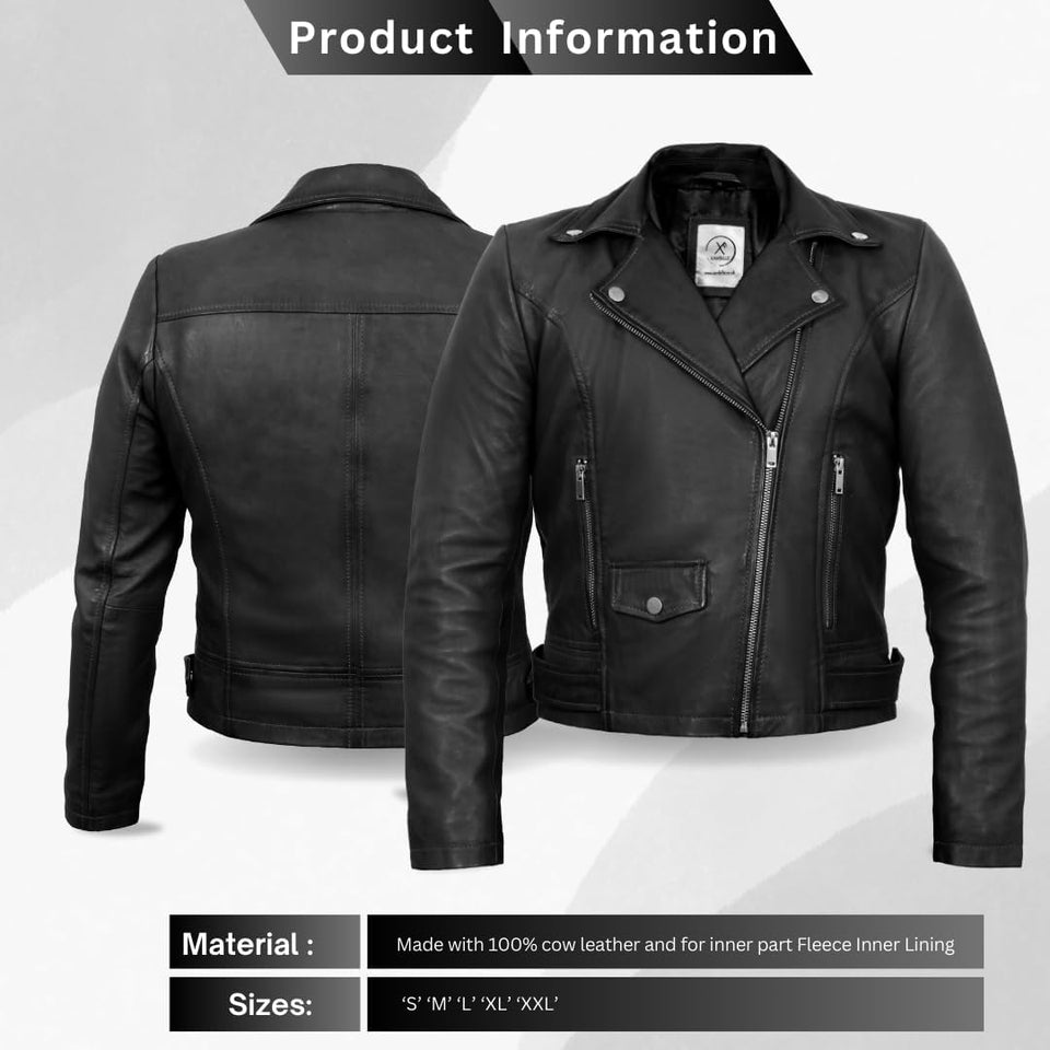 Leather Jacket For Woman’s | Moto Biker Jacket Women Short Coat Jacket