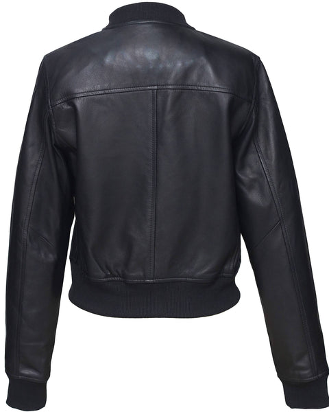 BOMBER WOMEN LEATHER JACKET