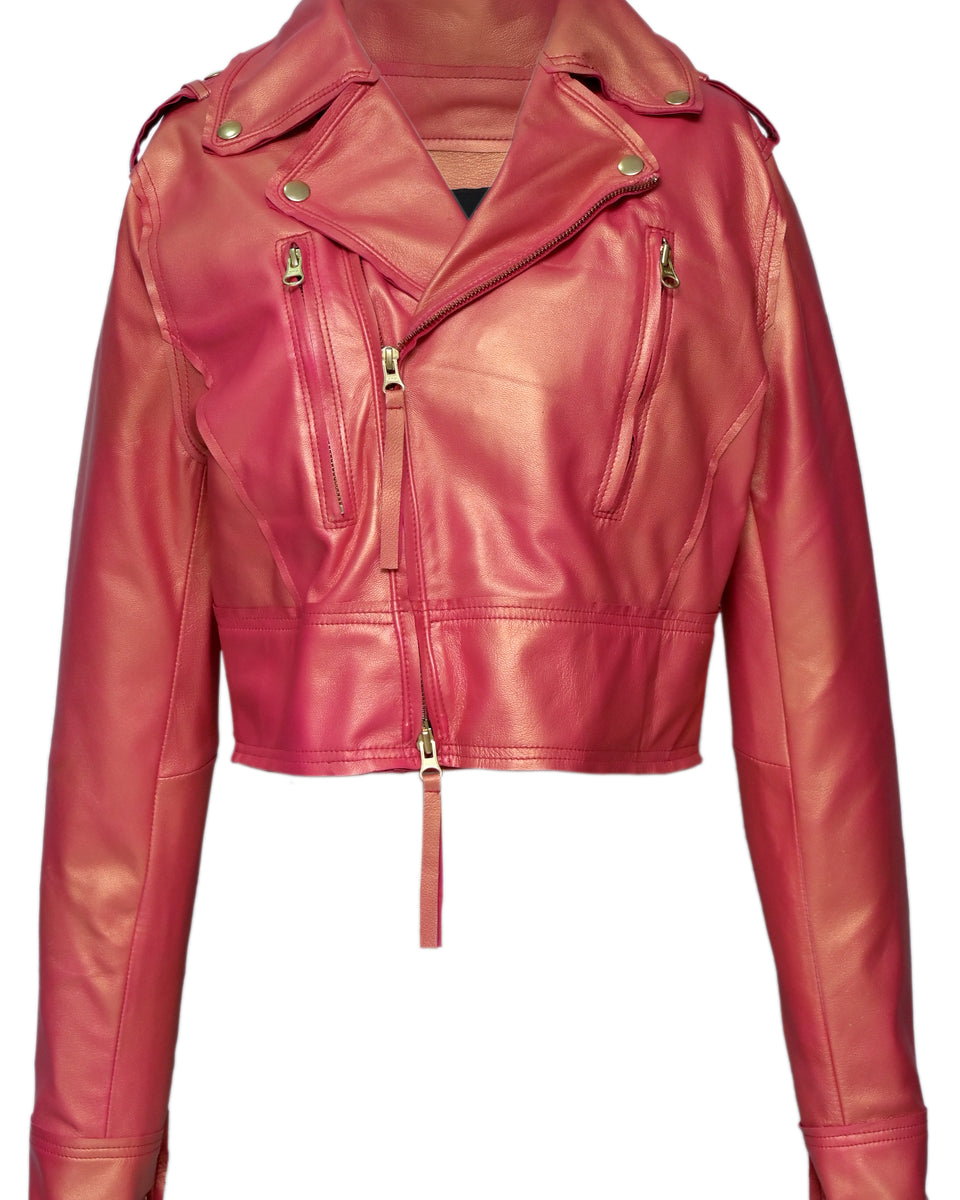 CLASSIC MOTO NOVELTY WOMEN LEATHER JACKET