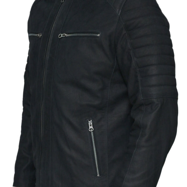 BIKER FOUR MENS LEATHER JACKET