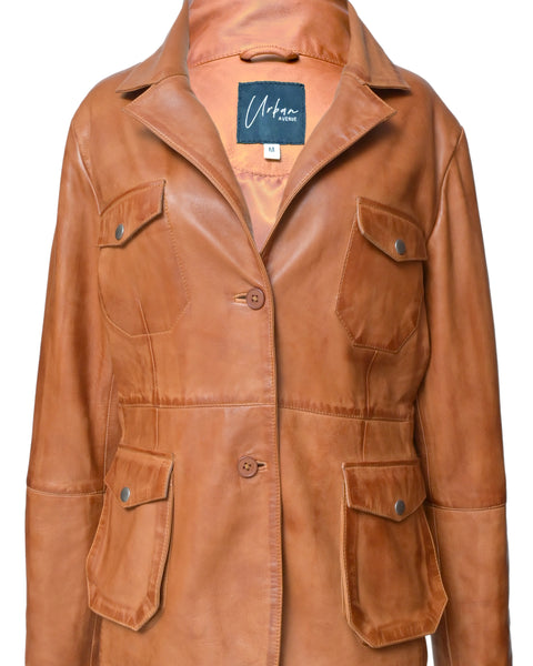 EDGY TRENCH WOMEN LEATHER COAT