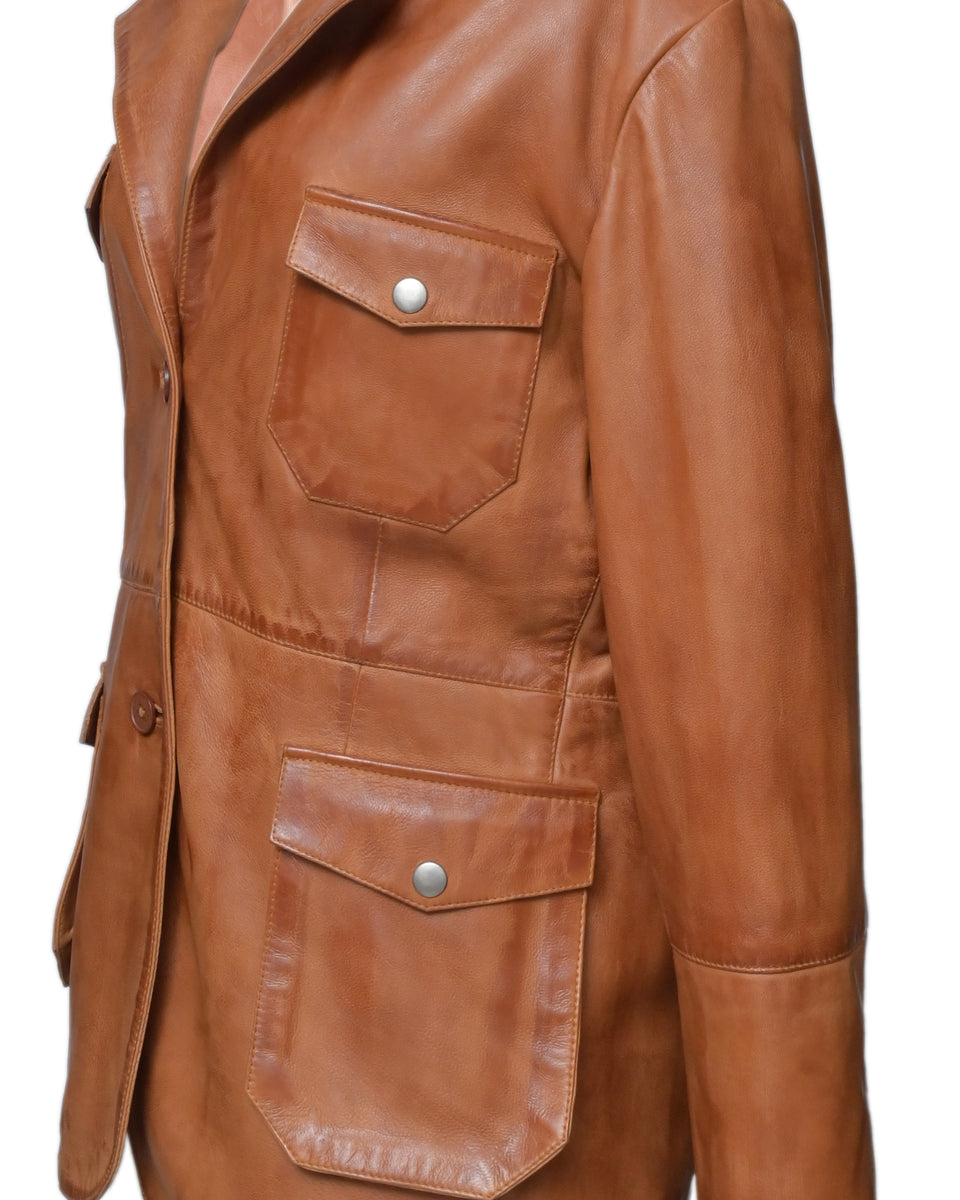 EDGY TRENCH WOMEN LEATHER COAT