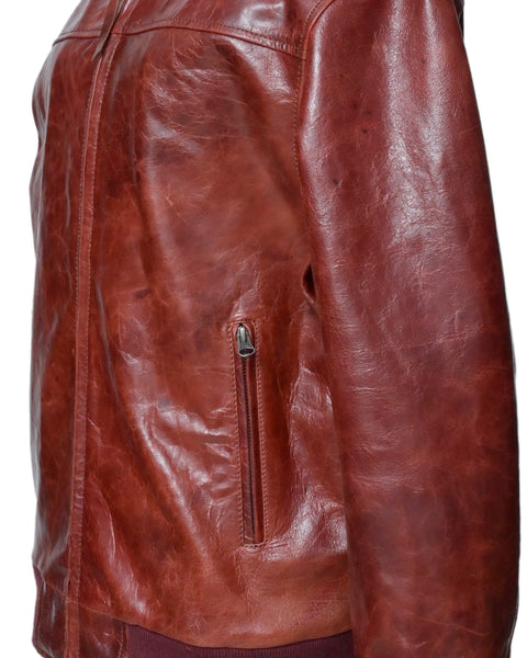 MENS BOMBER LEATHER JACKET