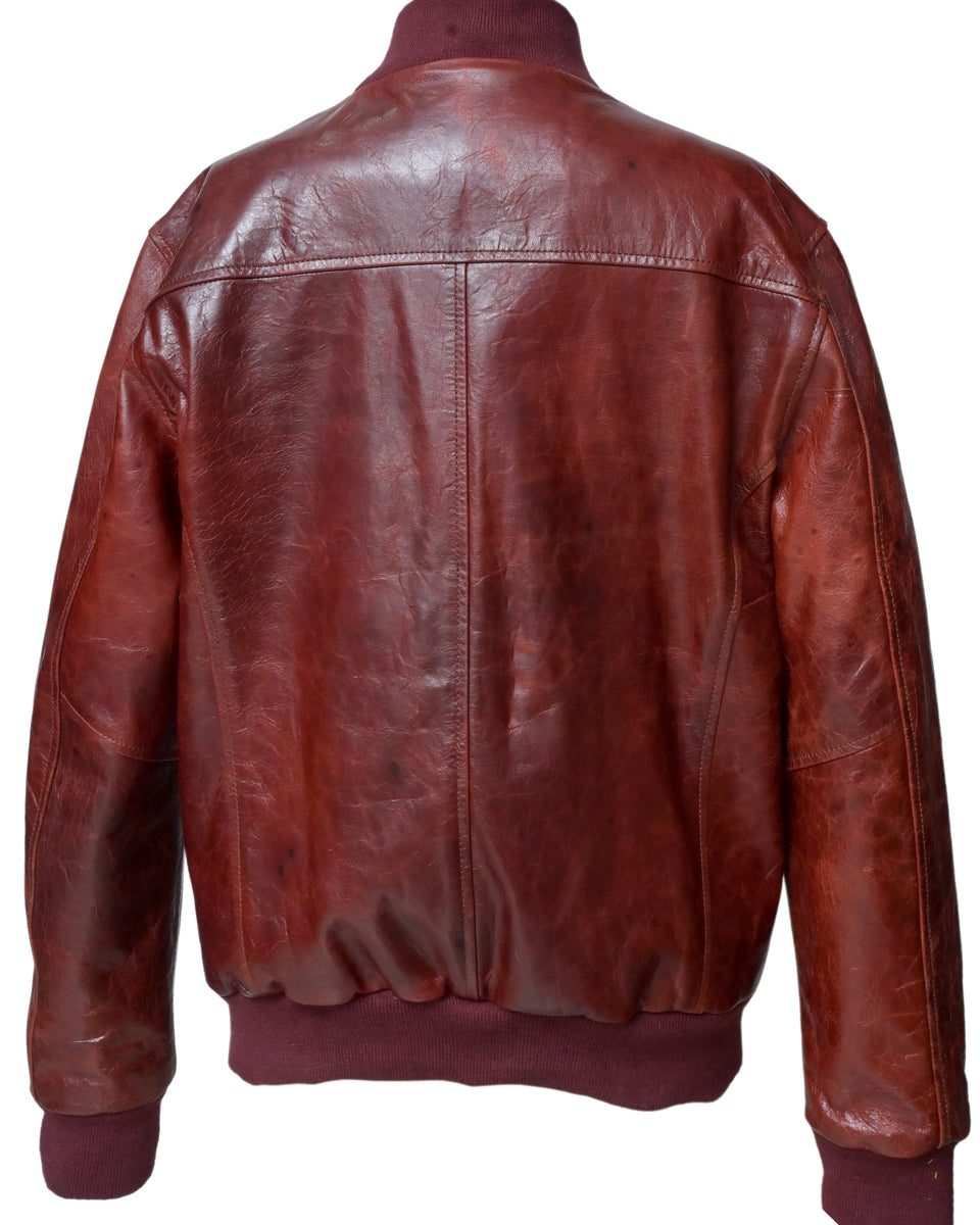 MENS BOMBER LEATHER JACKET