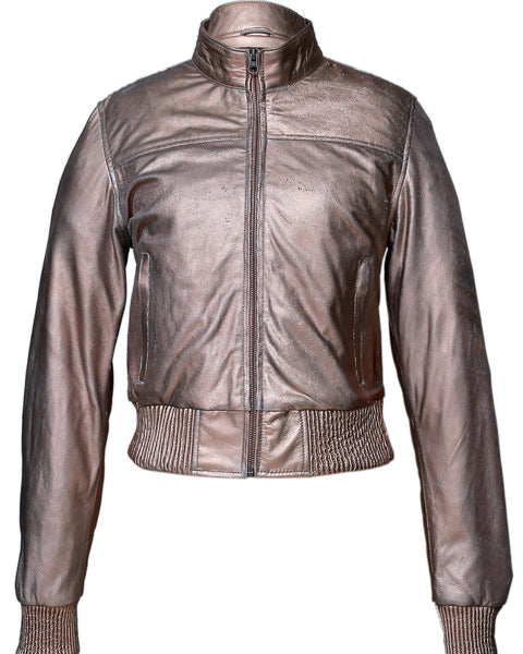 BOMBER NOVELTY WOMEN LEATHER JACKET