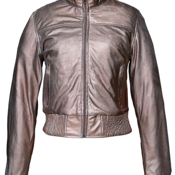 BOMBER NOVELTY WOMEN LEATHER JACKET