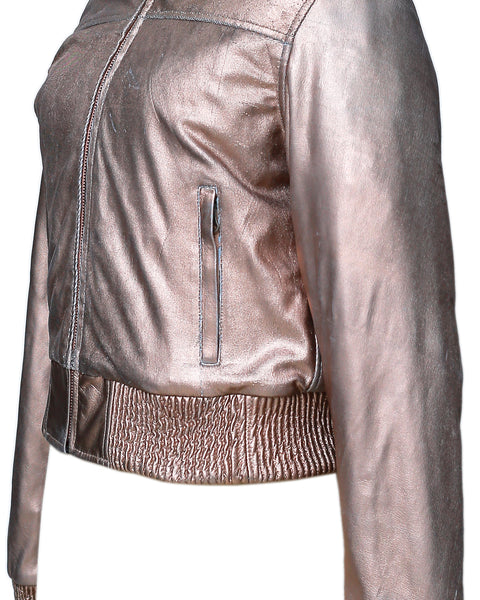 BOMBER NOVELTY WOMEN LEATHER JACKET