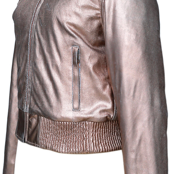 BOMBER NOVELTY WOMEN LEATHER JACKET