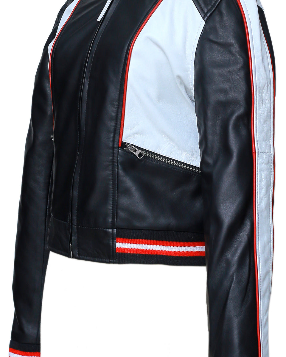 LUNA TRACK WOMEN LEATHER JACKET