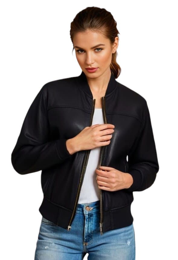 BOMBER WOMEN LEATHER JACKET