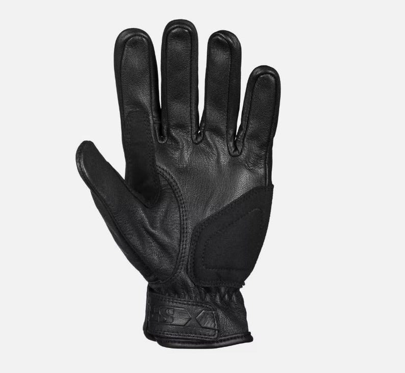 Men's cafe race biker premium leather gloves real black warm winter gloves